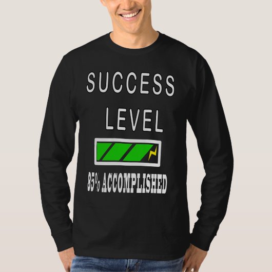 ロードバーの成功レベルやる気を起こさせる Tシャツ (正面)
