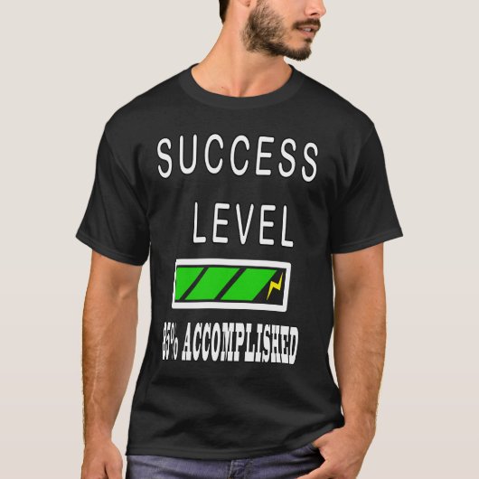 ロードバーの成功レベルやる気を起こさせる Tシャツ (正面)
