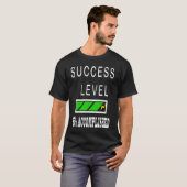 ロードバーの成功レベルやる気を起こさせる Tシャツ (正面フル)