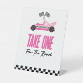 ロードピンクのレースカー好みに合わせて一つにする 台座サイン (正面)