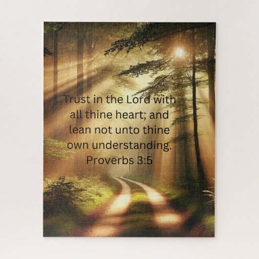 ロードフォレストパスパズルに信頼感動的する ジグソーパズル (縦)