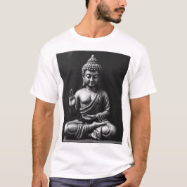 ロードブッダ – 木炭アートポートレート Tシャツ