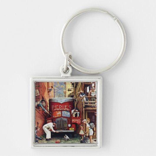 ロードブロックバイノーマンロックウェル キーホルダー (正面)