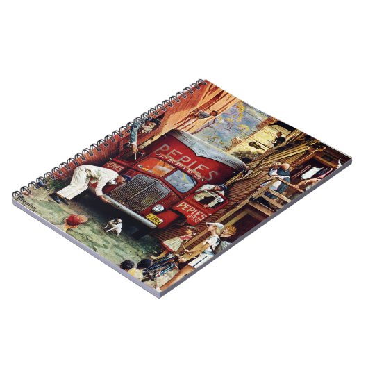 ロードブロックバイノーマンロックウェル ノートブック (左側)