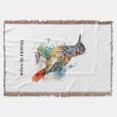 ロードランナーのカシータ デザート装飾 スローブランケット (正面)