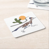 ロードランナーシーン スクエアペーパーコースター (アングル)