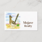 ロードランナーバードデザートランドスケープユッカ花 名刺 (正面)