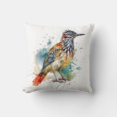 ロードランナー、水彩 クッション (正面)