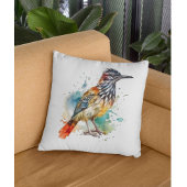 ロードランナー、水彩 クッション