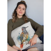 ロードランナー、水彩 クッション