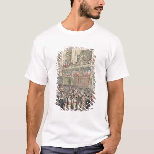 ロードレースの開始 Tシャツ (正面)