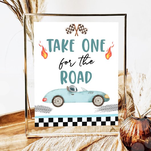 ロードレースカー2速誕生日 ポスター