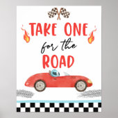 ロードレースカー2速誕生日 ポスター (正面)