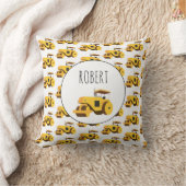 ロードローラコンパクタ建築トラックボーイズ名 クッション (ブランケット)