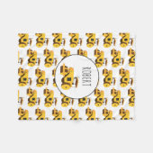 ロードローラコンパクタ建築トラックボーイズ名 フリースブランケット (正面(横))