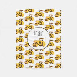 ロードローラコンパクタ建築トラックボーイズ名 フリースブランケット