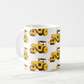 ロードローラコンパクタ建築トラック コーヒーマグカップ (正面左)