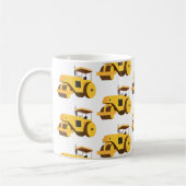 ロードローラコンパクタ建築トラック コーヒーマグカップ (左)