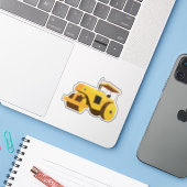 ロードローラコンパクタ建築トラック シール (ノートパソコンとiPhone)
