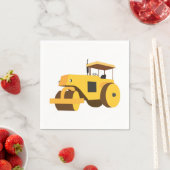 ロードローラコンパクタ建築トラック スタンダードカクテルナプキン (インサイチュ)