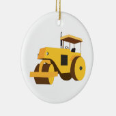 ロードローラコンパクタ建築トラック セラミックオーナメント (右)