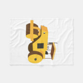 ロードローラコンパクタ建築トラック フリースブランケット (正面(横))