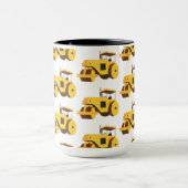 ロードローラコンパクタ建築トラック マグカップ (中央)