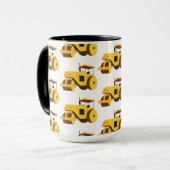 ロードローラコンパクタ建築トラック マグカップ (正面左)