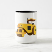 ロードローラコンパクタ建築トラック マグカップ (中央)