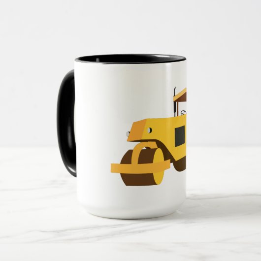 ロードローラコンパクタ建築トラック マグカップ (正面左)