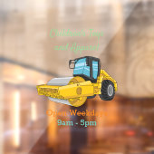 ロードローラー漫画イラストレーション ウィンドウサイン (シート2)