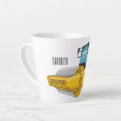 ロードローラー漫画イラストレーション カフェラテマグ (左アングル)