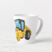 ロードローラー漫画イラストレーション カフェラテマグ (右アングル)