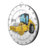 ロードローラー漫画イラストレーション ダーツボード (正面右)