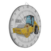 ロードローラー漫画イラストレーション ダーツボード (正面左)