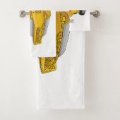 ロードローラー漫画イラストレーション バスタオルセット (インサイチュ)