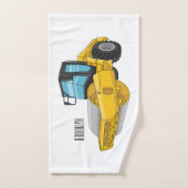 ロードローラー漫画イラストレーション バスタオルセット (ハンドタオル)