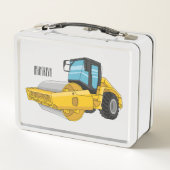 ロードローラー漫画イラストレーション メタルランチボックス (裏面)