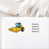 ロードローラー漫画イラストレーション ラベル (インサイチュ)