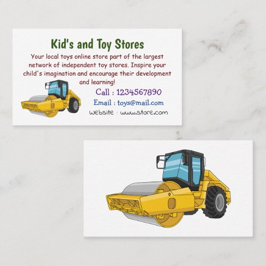 ロードローラー漫画イラストレーション 名刺 (正面/裏面)