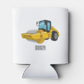 ロードローラー漫画イラストレーション 缶クーラー (裏面)