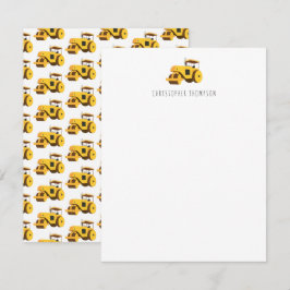 ロードローラー キッズ建設トラック 子供の ノートカード