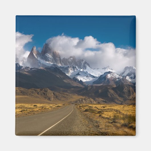 ロード山フィッツロイ，パタゴニア マグネット (正面)