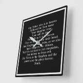 ロード祈りの言葉 スクエア壁時計 (傾斜)