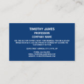 ロード諸島国旗、ロードアイランド州旗 名刺 (裏面)