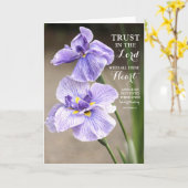 ロード諺を信じる3:5紫アイリスフローラ カード (黄色い花)