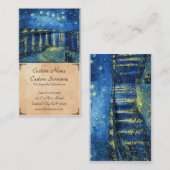 ローヌフィンセント・ファン・ゴッホ上の星明かりの夜 名刺 (正面/裏面)