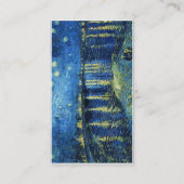ローヌフィンセント・ファン・ゴッホ上の星明かりの夜 名刺 (裏面)