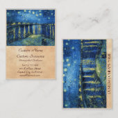 ローヌフィンセント・ファン・ゴッホ上の星明かりの夜 名刺 (正面/裏面)