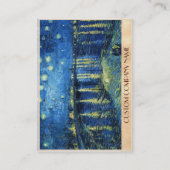 ローヌフィンセント・ファン・ゴッホ上の星明かりの夜 名刺 (裏面)